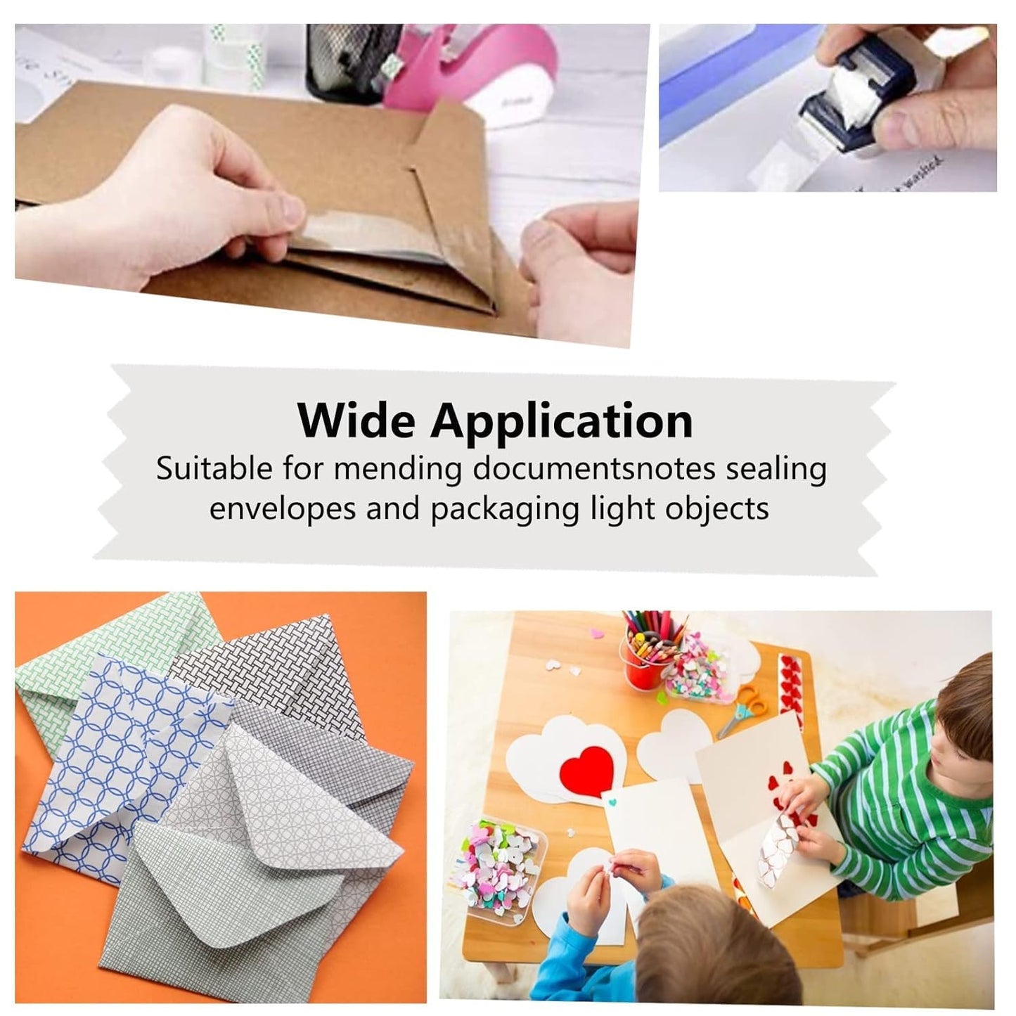 6 Pack Transparent Tape Clear Tape Refills Rolls Each Roll 3/4 x 1000 Inches, 1 inch Core, for Office, Home, School