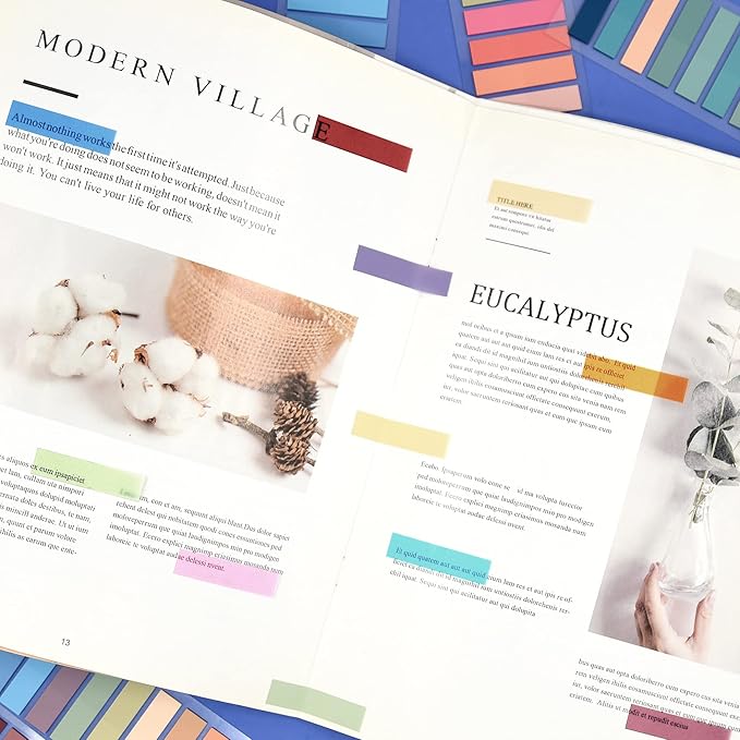 SIQUK 4200 Pieces Sticky Tabs for Annotating Books Tabs Morandi Sticky Flags Clear Transparent Page Markers Strip Page Flags Colored Tabs Writable and Repositionable Book Annotation Tabs