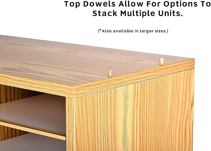 AdirOffice Wooden Adjustable Literature Organizer, 12 Compartment Office Mailbox, or Classroom Literature Organizer, Medium Oak