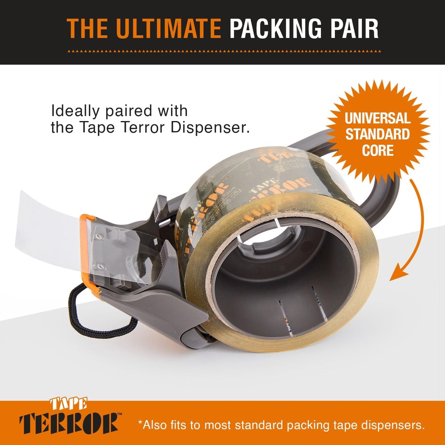 Professional-Grade Clear Packing Tape (1 Roll) - Heavy Duty Tape for Packing, Moving Boxes, Shipping, Mailing, Storage, and More - Packaging & Shipping Supplies (48mm x 50m per Roll)