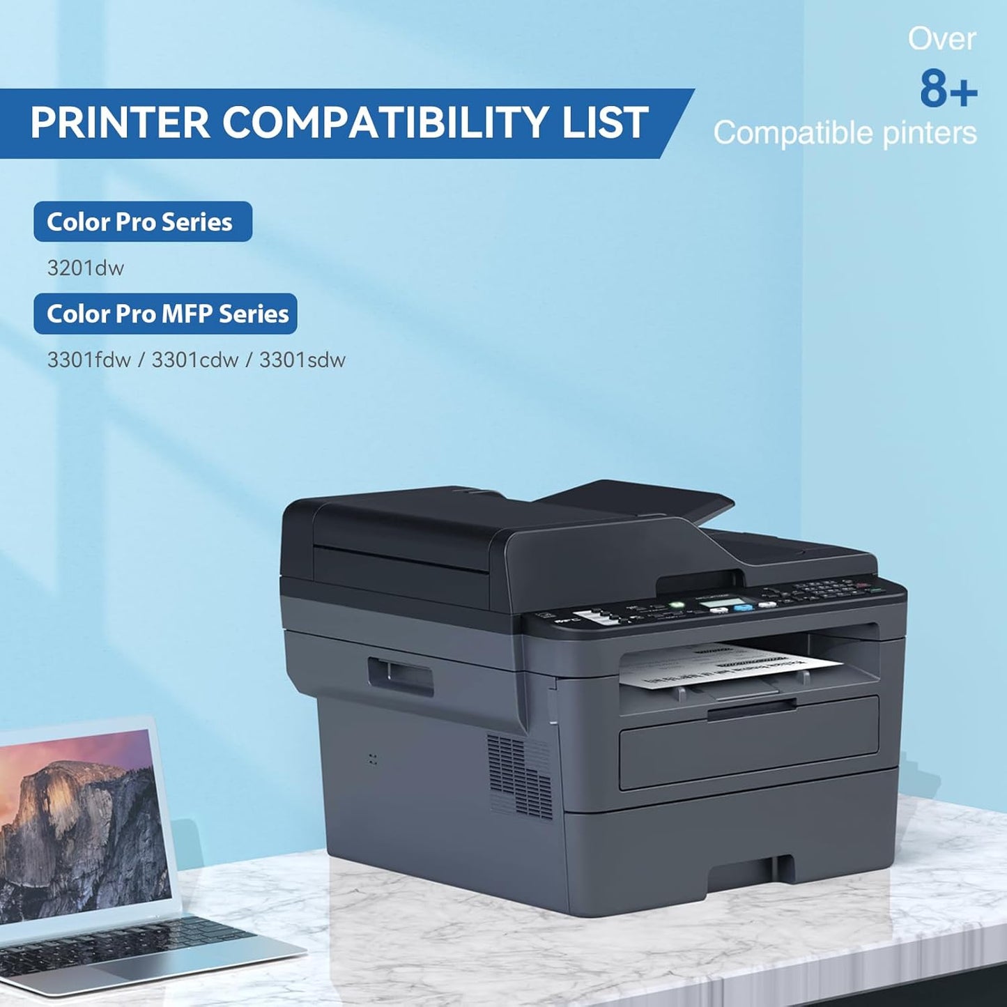 218X 218A High Yield Toner Cartridge 3301fdw Toner Replacement for HP 218A 218X Toner Cartridges 4 Pack Work with HP Color Pro MFP 3301fdw 3301cdw 3301sdw 3201dw, 3201 3301 Series Printer Ink NO CHIP