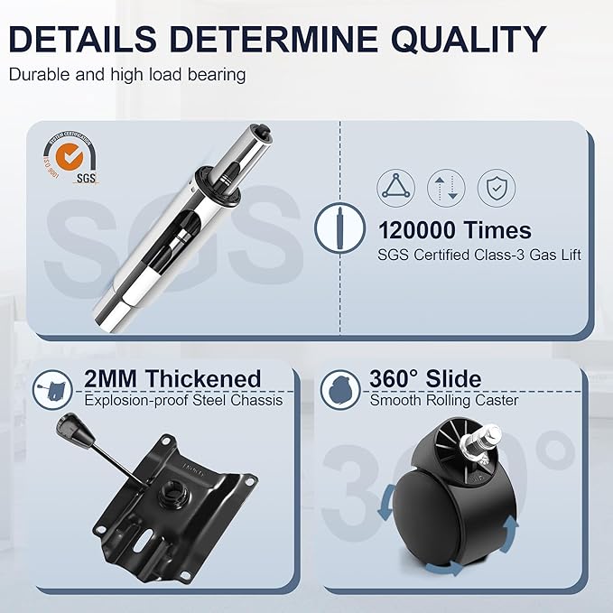 Drafting Chair with Backrest – Adjustable Foot Rest Rolling Stool with Wheels, PU Leather Swivel Stool for Office Spa Studio Lab Counter Salon Home Work Bar Kitchen Shop(Silver)