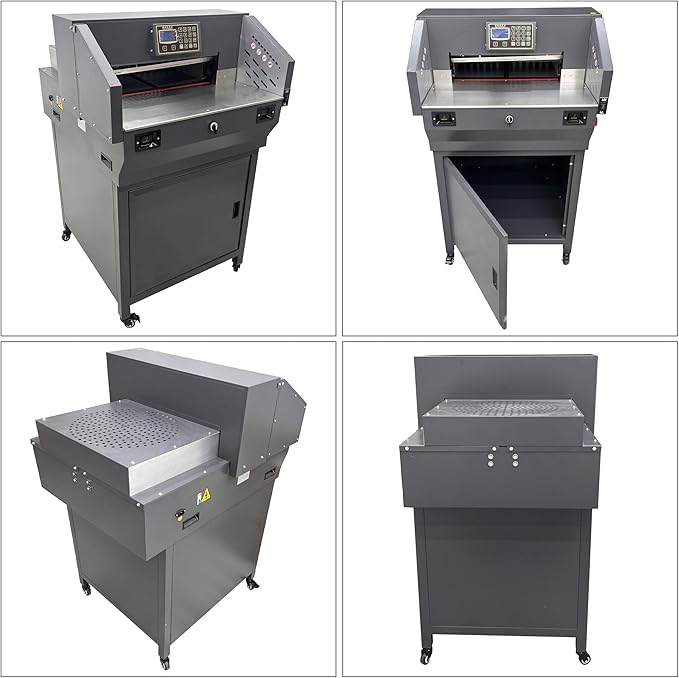 INTSUPERMAI Electric Paper Cutter Heavy Duty Paper Trimmers Guillotine Max. 490 mm /19.29 inch Cutting Length Digital Numerical Control Commercial Paper Stack Cutter Trimmer for Paper Cutting 110V