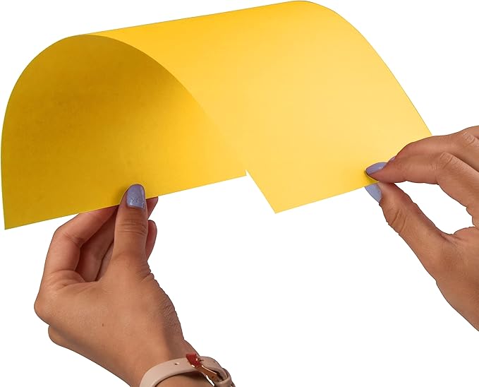 JAM PAPER Colored 24lb Paper - 90 gsm - 8.5 x 11 - Yellow Recycled - 50 Sheets/Pack