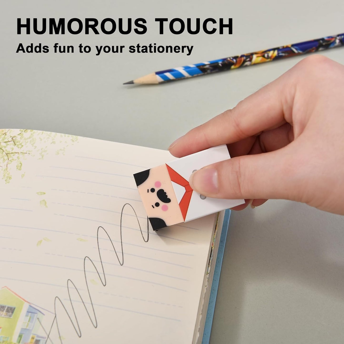 8Pcs Bald Guy Erasers, Erasers That Go Bald, Rub Get Bald Head Erasers, Fun Balding Man Erasers for School Classroom Rewards Party Favors