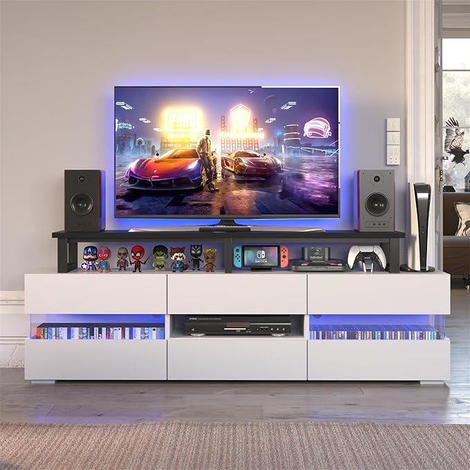 59" Large TV Riser for 32-75 inch TV, TV Riser Stand Shelf with Steel Legs, Tabletop TV Stand Riser for Home Office,Black