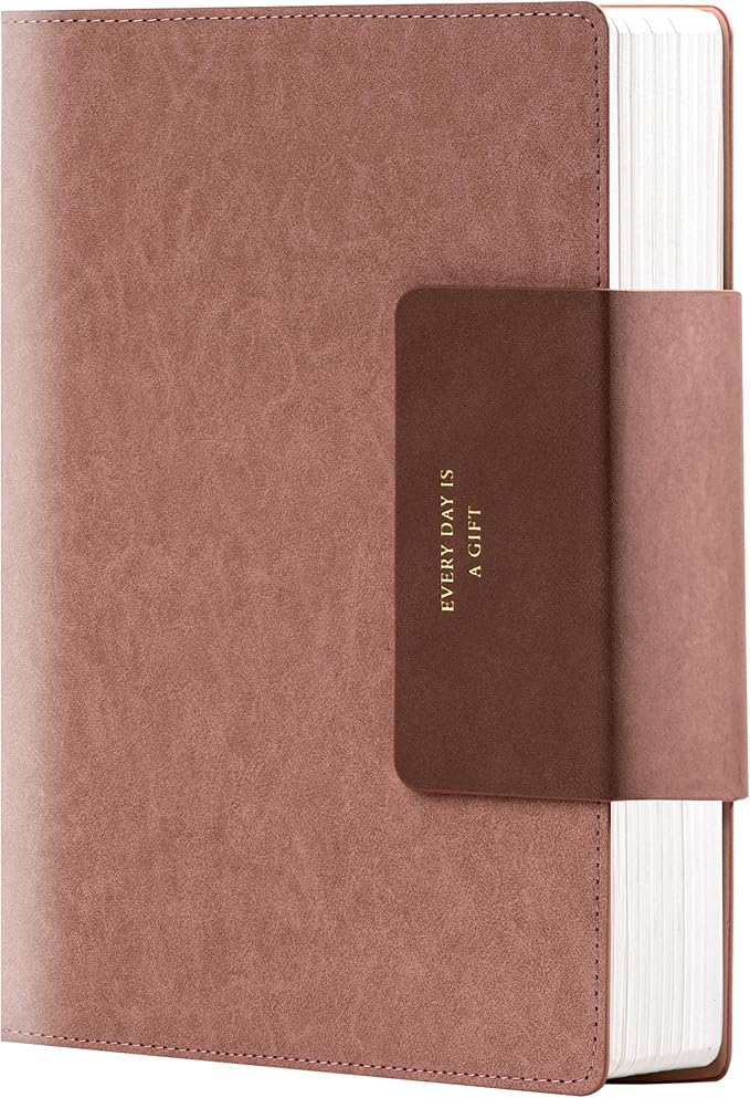 Lined Leather Journals for Writing B5 Large Journaling Notebooks with 100 GSM Thick Paper Journal Notebook for Men & Women with Buckle Closure Travel Work Note Taking Diary, 7.28" x 10.23", Pink