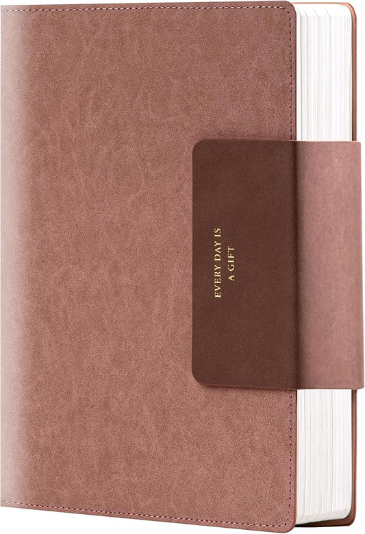 Lined Leather Journals for Writing B5 Large Journaling Notebooks with 100 GSM Thick Paper Journal Notebook for Men & Women with Buckle Closure Travel Work Note Taking Diary, 7.28" x 10.23", Pink