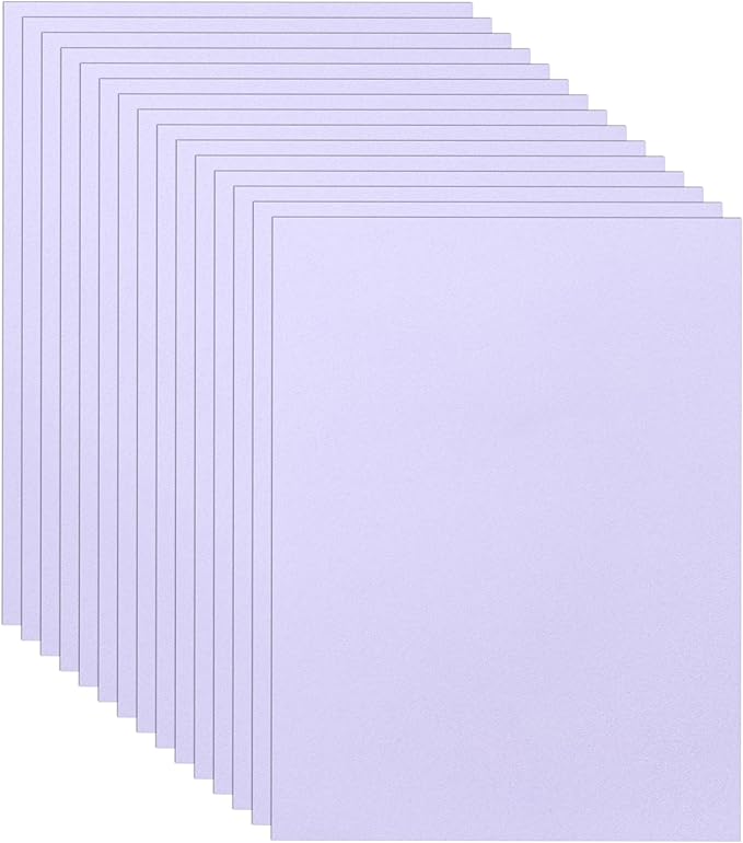 40 Sheets Light Purple Cardstock 8.5 x 11 Printer Paper, 75lb Heavyweight Paper Card Stock for Wedding, School Crafting, Invitations, Making Cards, Certificates