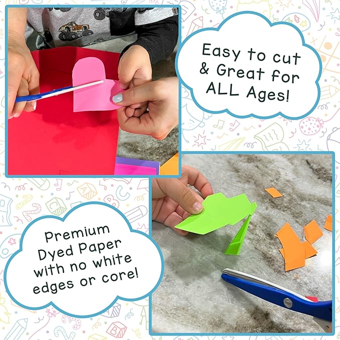 Hygloss Products Bright Colored Cardstock - 240 Sheets - 11x17 Card Stock Paper- 10-12 Bright Colors