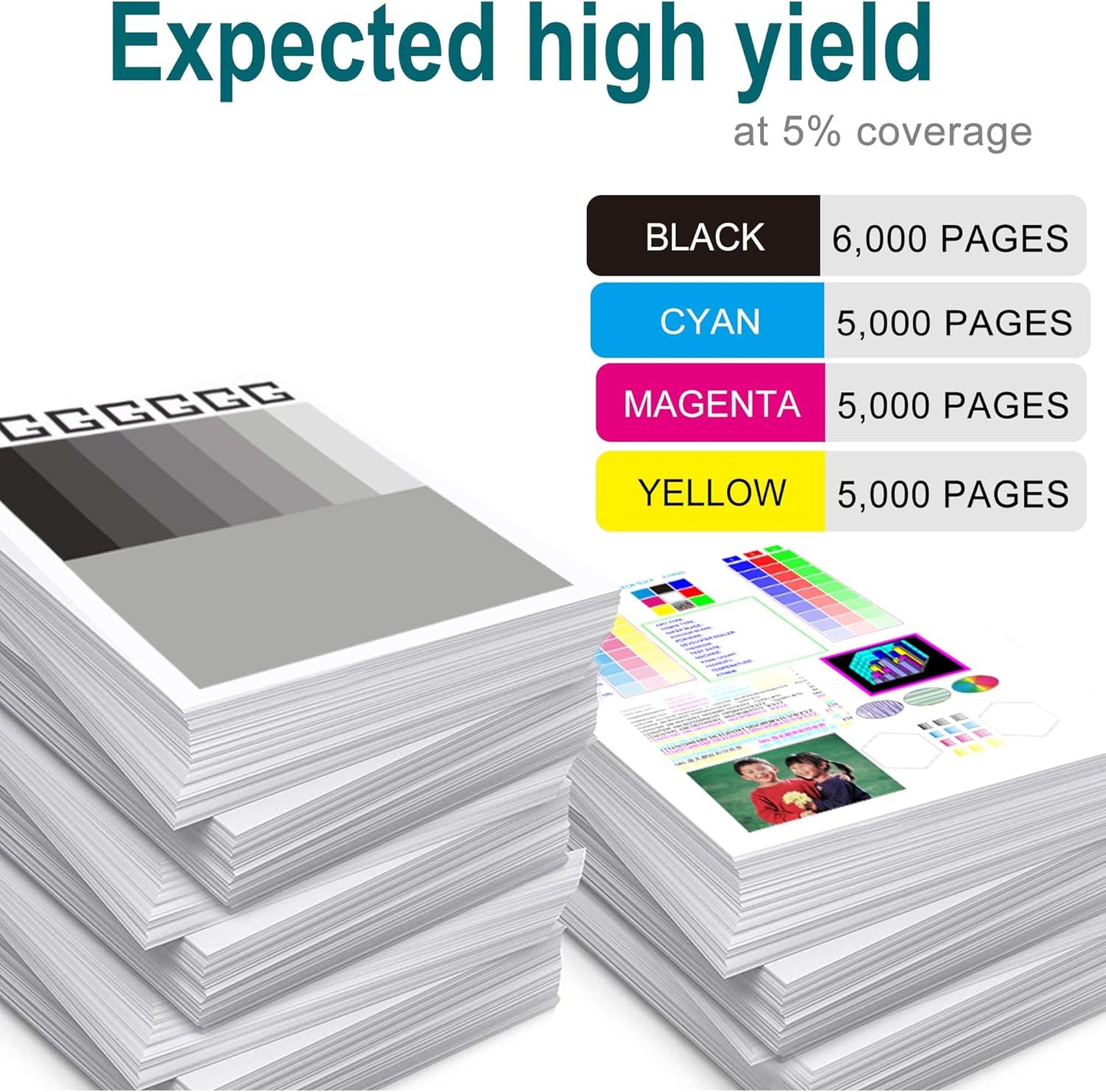 4 Pack Replacement for HP 508A Toner Cartridges Works with HP Color Laserjet Enterprise M553,M552,Color Laserjet Enterprise MFP M577 Series Ink (Black,Cyan,Magenta,Yellow)