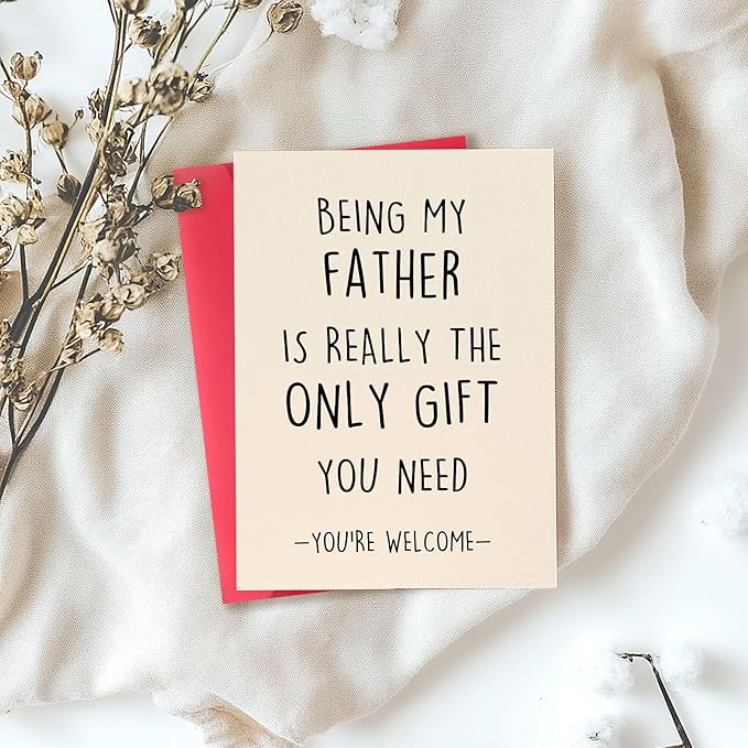 Funny Birthday Card for Dad, Humor Dad Birthday Card Gifts from Son Daughter Kids, Best Gifts for Dad Birthday, Happy Birthday Gifts for Father Papa Dad