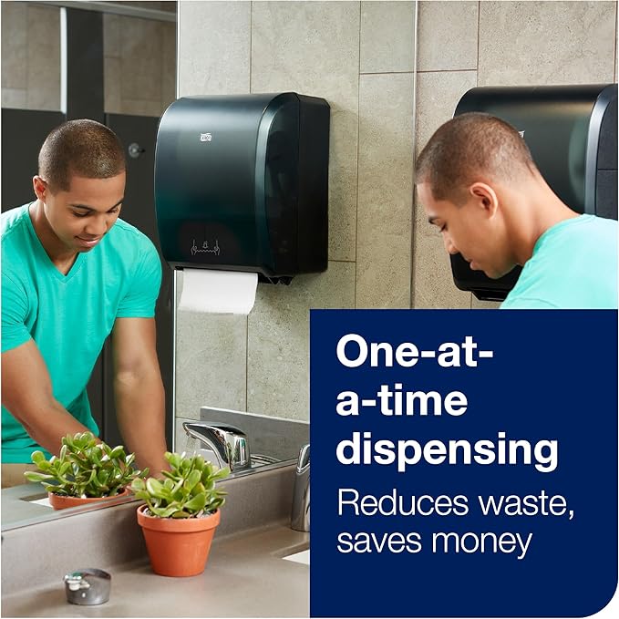 Tork Hand Towel Roll White H80, Universal, 100% Recycled Fiber, 6 Rolls x 630 ft, 8031600