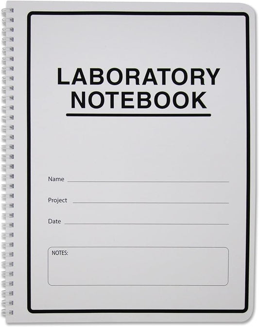 BookFactory Student Lab Notebook (Scientific Grid Format) - Standard No Carbon Copies 8.5" x 11", 150 Pages [Wire-O Bound] (LAB-150-WTG)