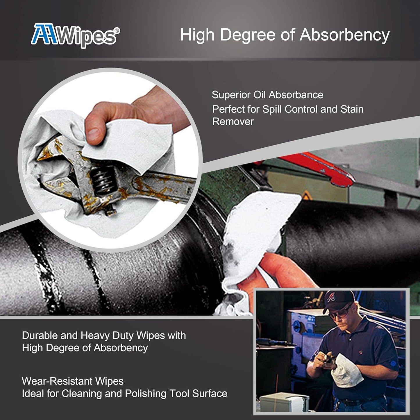 AAwipes Cleanroom Cellulose/Polyester Wipes Bulk, (6"x6", 1 Box 9,000 Pcs per 30 Bags, NW06806) Lint Free Nonwoven Polycellulose for Lab, Electronics, Pharmaceutics, Electronics