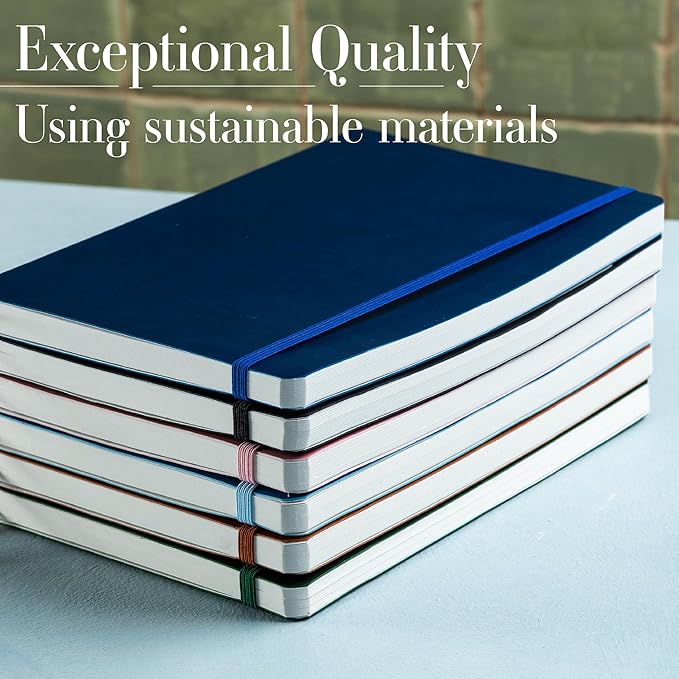 Softcover Ruled Journal with Thick 80 gsm Lined Cream Paper A5 size (8.3 inches x 5.4 inches) - Daily Writing Notebook Journal for Travel, School and Office Use - Diary Journal for Women and Men - Camel