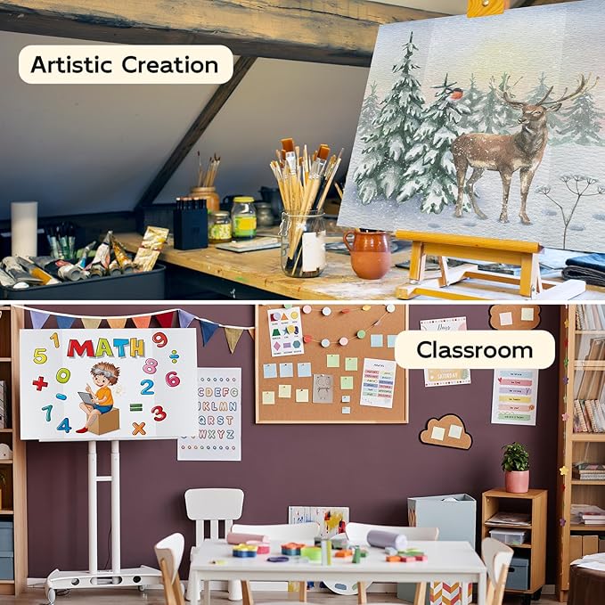 4 Pack Trifold Poster Board, 14x22 Inches White Presentation Board, Portable Display Board for Science Fair, School DIY Project and Business Exhibitions