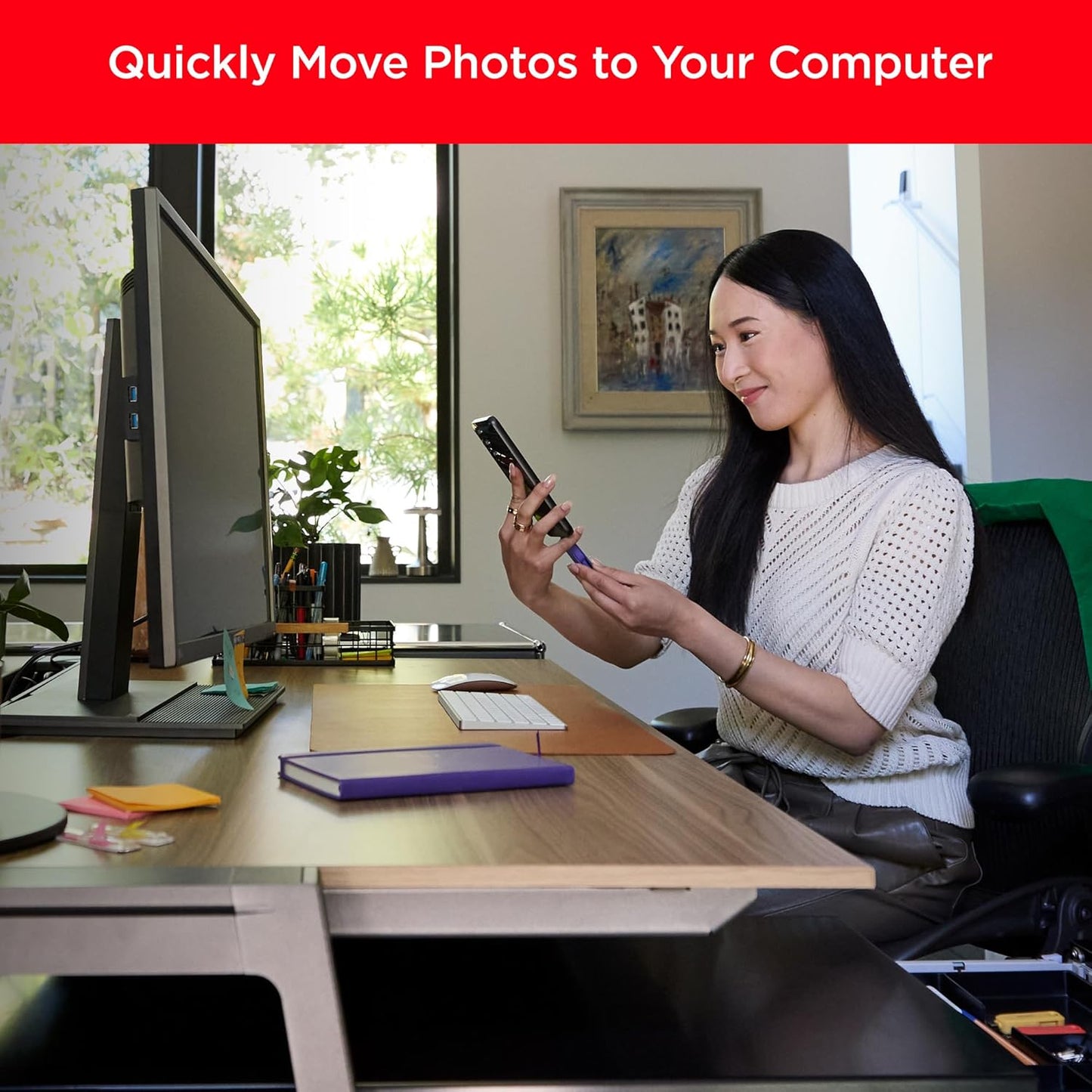 SanDisk 256GB Phone Drive for Android - The 2-in-1 USB for Smartphones, Tablets, and Computers - Thumb Drive with USB Type-C and Type-A Connectors, Purple Opulence - SDDDC6-256G-G46PO