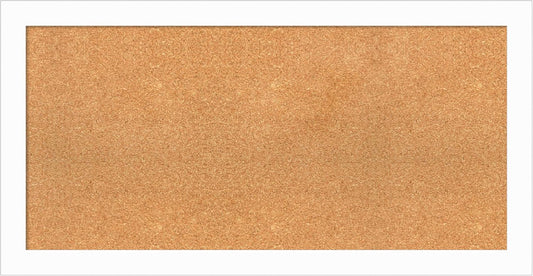 Amanti Art Natural Cork Board for Wall, 21x41 Vision Board with White Frame, Large Corkboard Office Decor for Home Organization, Casual Corkboard Pinboard to Display Items for Home Organization in