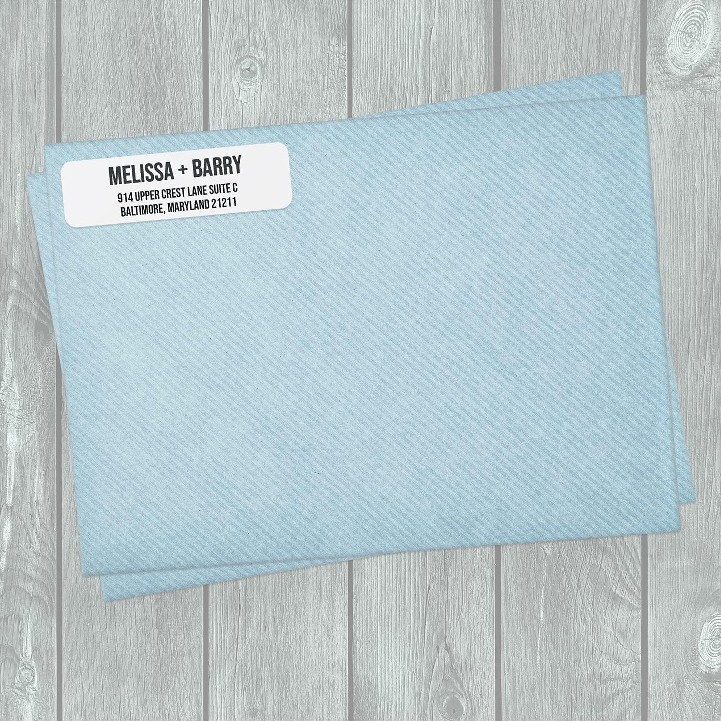 White Bold Rolled Address Labels/Roll of 500 Personalized Address Labels/Designer Return Address Stickers in Elegant Plastic Dispenser