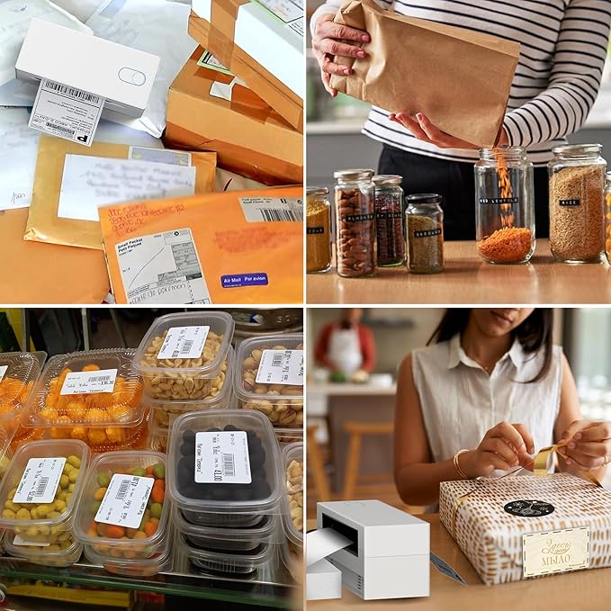 Nelko Bluetooth Thermal Label Printer, Wireless 4x6 Shipping Label Printer for Shipping Packages, Support Android, iPhone and Windows, Widely Used for Amazon, Ebay, Shopify (Sliver White)