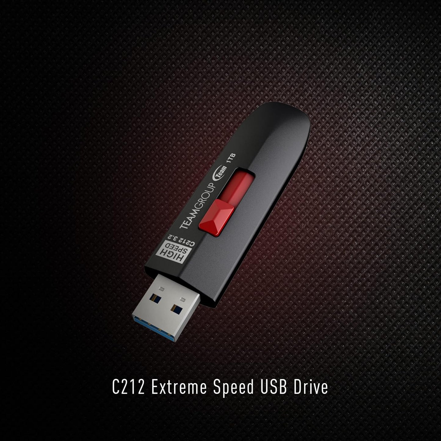 TEAMGROUP C212 Extreme Speed 1TB 1000/800MB/s USB 3.2 Gen 2 Easy Push-and-Pul Flash Thumb Drive External Data Storage Memory Stick Compatible with Computer/Laptop/PS4 PS5 TC21231TBB01
