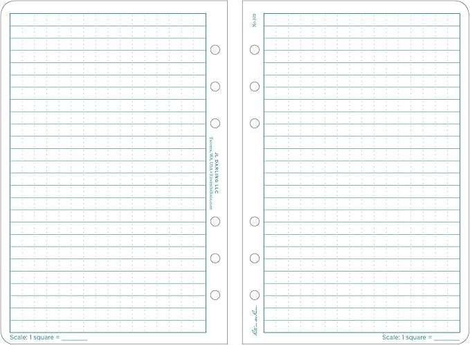 Rite In The Rain Weatherproof Loose Leaf Paper, 4.625" x 7", 32# White, Universal Pattern, 100 Sheet Pack (No. 372)