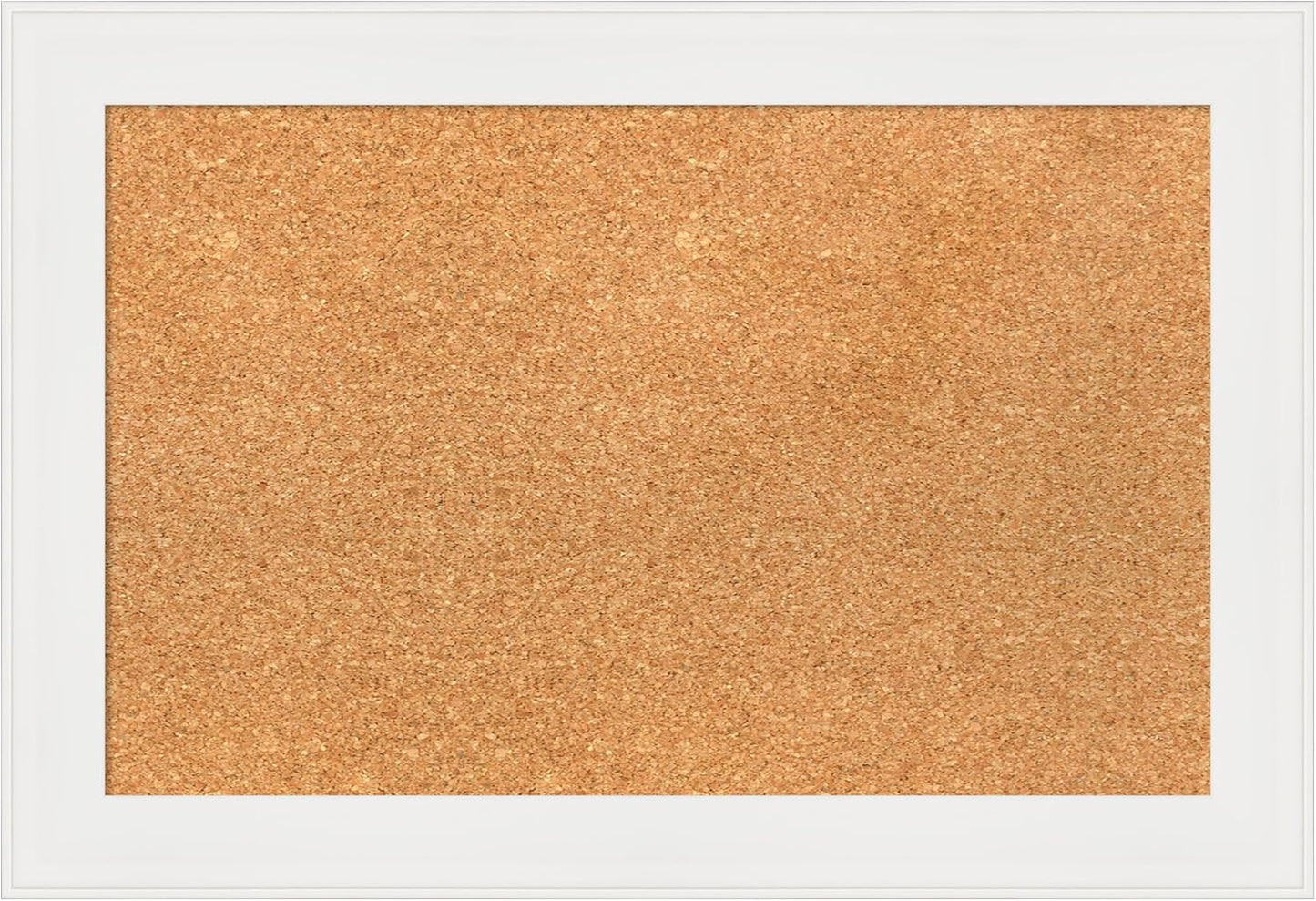 Amanti Art Natural Cork Board for Wall, 17x25 Vision Board with White Frame, Small Corkboard Office Decor for Home Organization, Casual Corkboard Pinboard to Display Items for Home Organization in