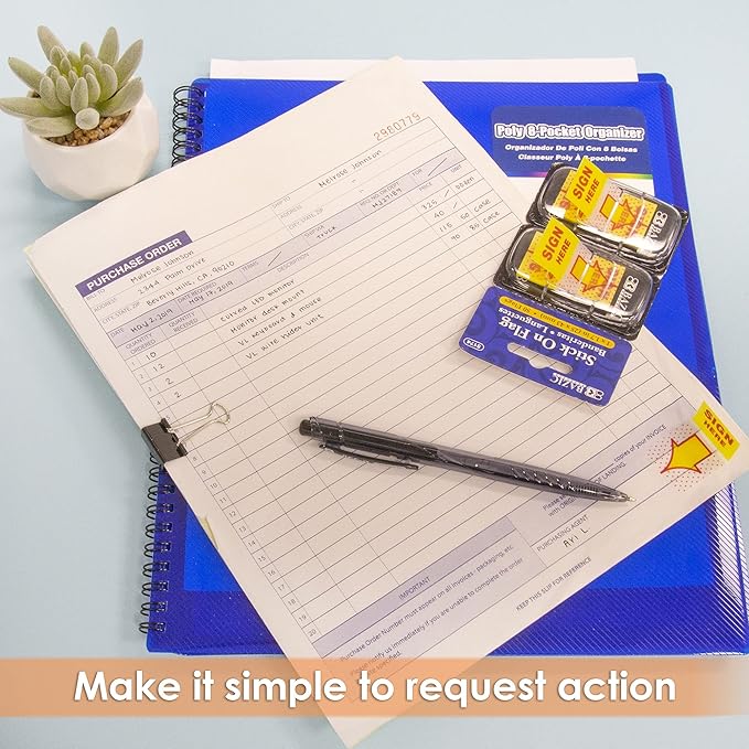 BAZIC Neon Page Markers Dispensers 1x1.7 Sign Here Neon Colored PET Arrow Flag Index Tabs, Page Bookmarks File Tab (50 Flags/Pack), 288-Packs