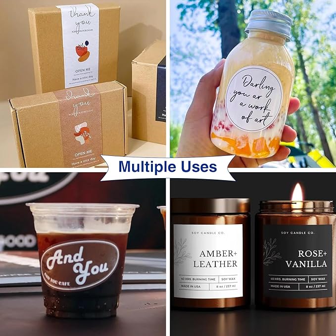 8.5x14 Printable Vinyl Sticker Paper Waterproof, Removable Self Adhesive Vinyl Sticker Sheets for Inkjet and Laser printer, 30 Pack, Legal Size, Milky Transparency