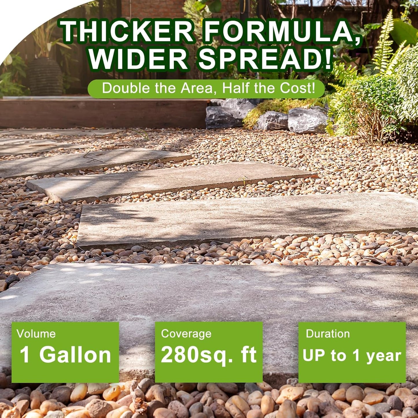 Teexpert 2 Gallon Rock Glue for Landscaping – Strong Pea Gravel Binder & Stone Adhesive for Walkways, Yards, Patios, and Driveways