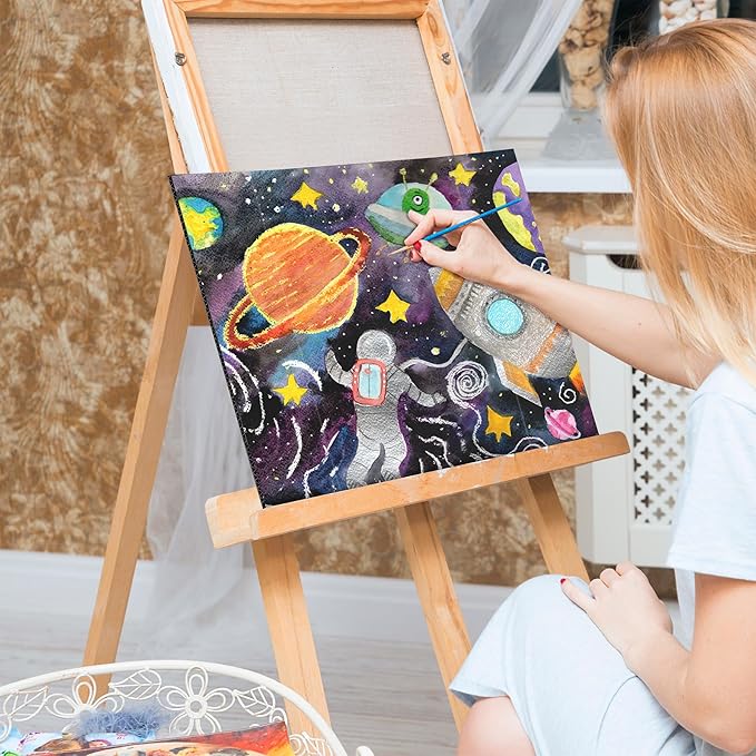 4 Pack Small Trifold Poster Board 21" x 14" Tri Fold Poster Boards Black Corrugated Cardboard Project Boards for Presentations, School Projects, Science Fair, Exhibition Event Display