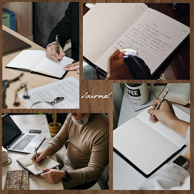 Leather Journal for Men Soft Cover 256 Pages Lined Journals for Writing A5 Lion Journaling Notebooks Vintage Travel Inspirational Diary, 5.7" x 8.3", Brown