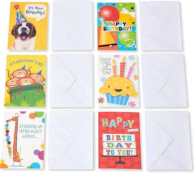 American Greetings Kids Birthday Cards Bundle (12-Count)