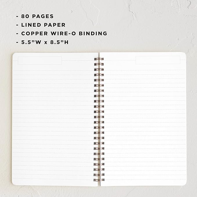 Minted Pomme Notebook, Writing Journal for Notes & Journaling, Durable Acrylic Free Cover, Apple Illustration Simple Modern Art Design, Spiral Bound Journal Notebook with 80 Lined Pages, 5.5" x 8.5"