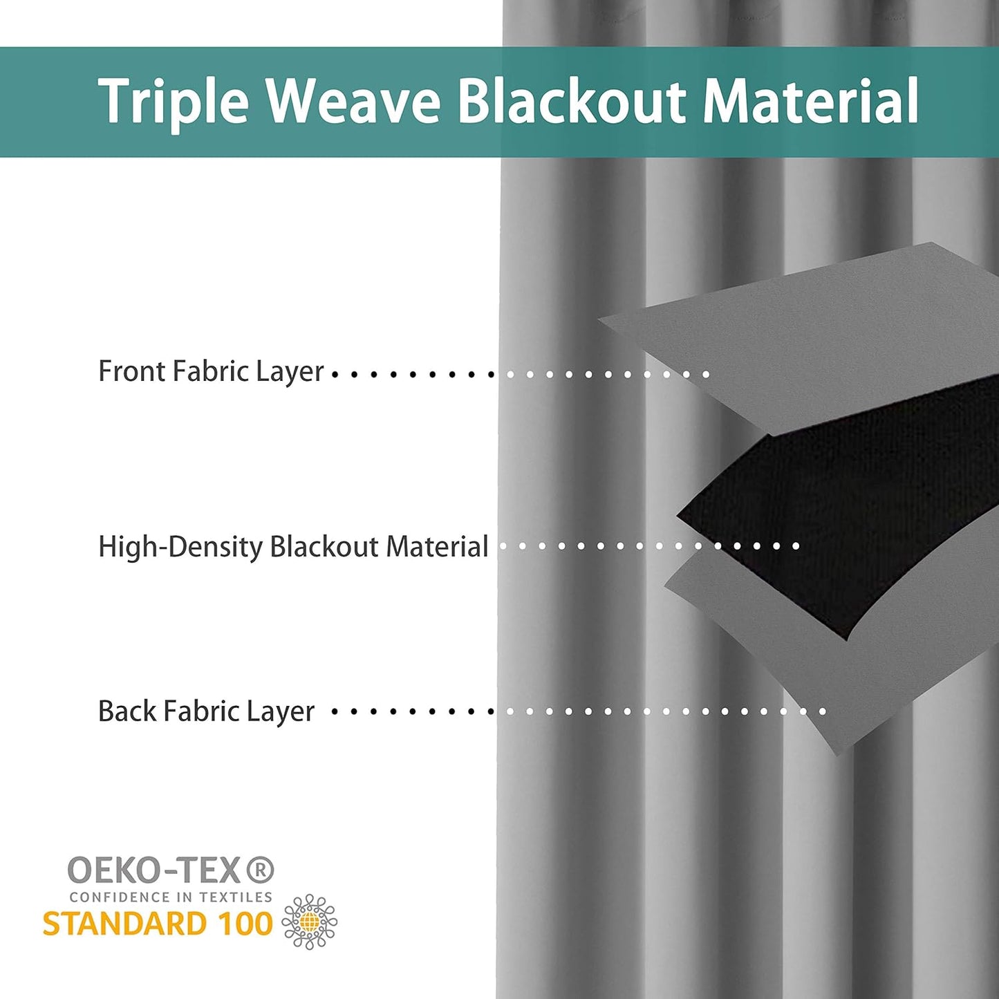 BONZER Room Divider Curtain Total Privacy Wall Extra Wide Grommet Room Darkening Curtains for Patio Sliding Glass Door, 108L x 108W Inch (9L x 9W ft), 1 Panel, Silver