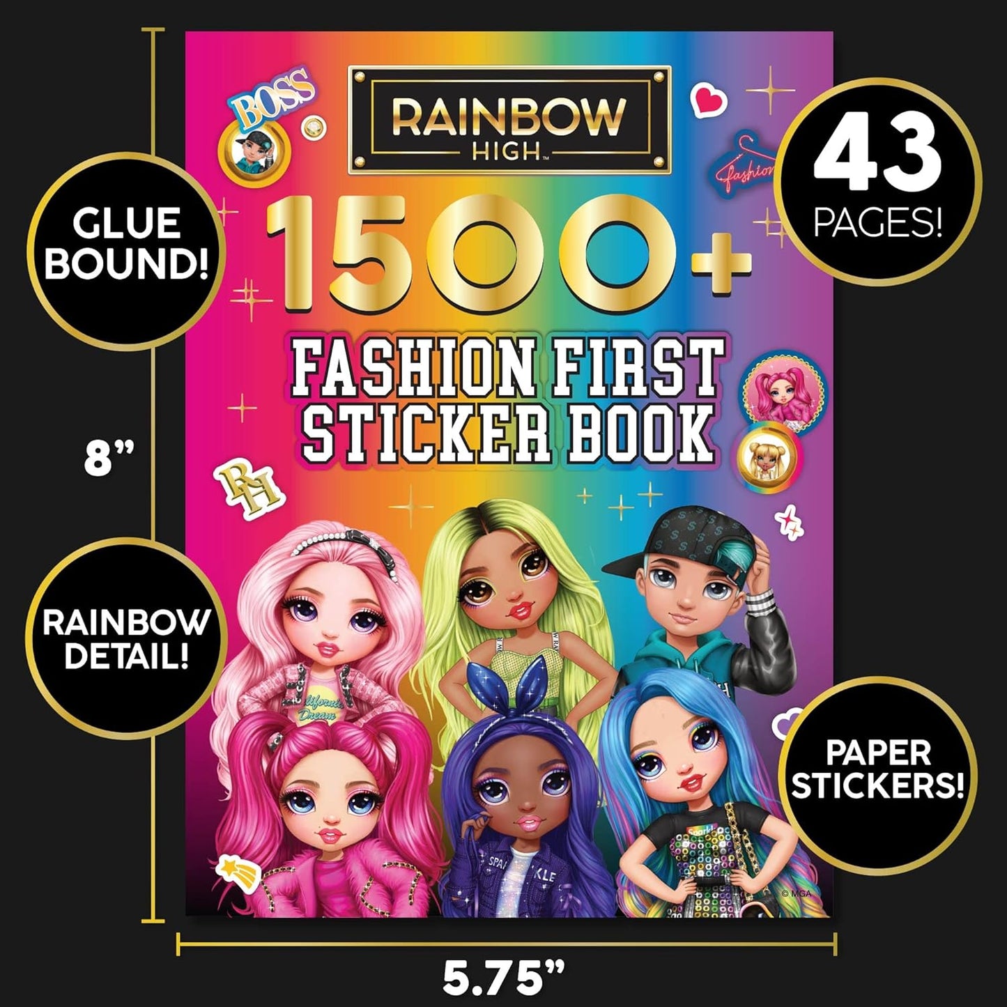 Rainbow High 1500+ Fashion First Stickers by Horizon Group USA