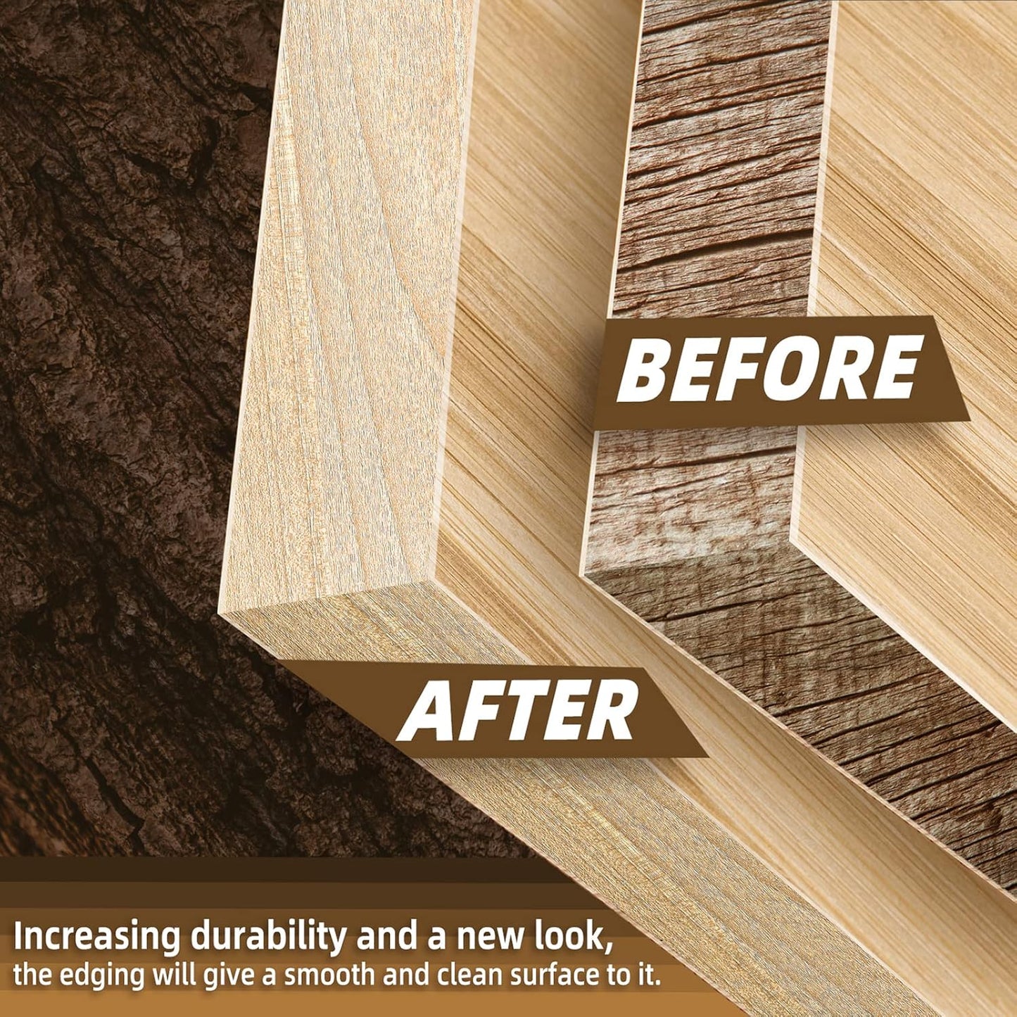 GSCIT Club Maple Edge Banding, 3/4 inch x 500ft roll of Wood Edge Banding Preglued Flexible, Veneer Tape Banding for Cabinet Repair