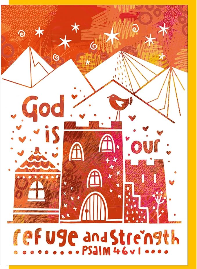 Christian greeting cards with Scripture, 9 in this pack of thinking of you cards religious, blank inside, hand drawn by British artist Jacqui Grace (Multicolored / CH4000)