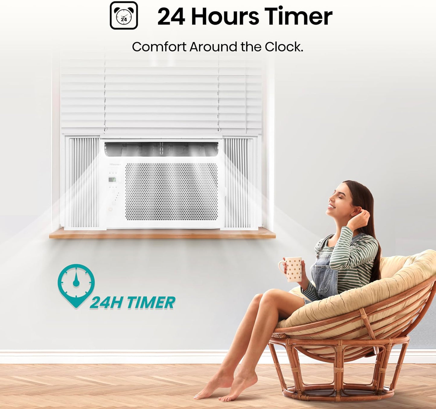 Hisense WC05R25A Window Air Conditioner, 5,000 BTU, White