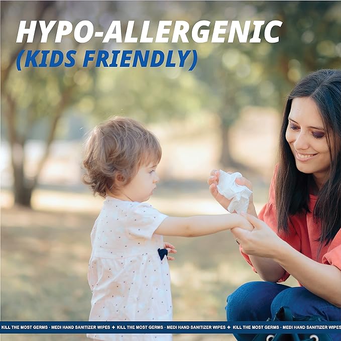 Mediwiper 10 Count Alcohol-Free Sanitizing Wipes Disinfecting Large Unscented Wet Wipes Bulk, Hand Sanitizer (10 Wipes, 100 Wipes (10 * 10))