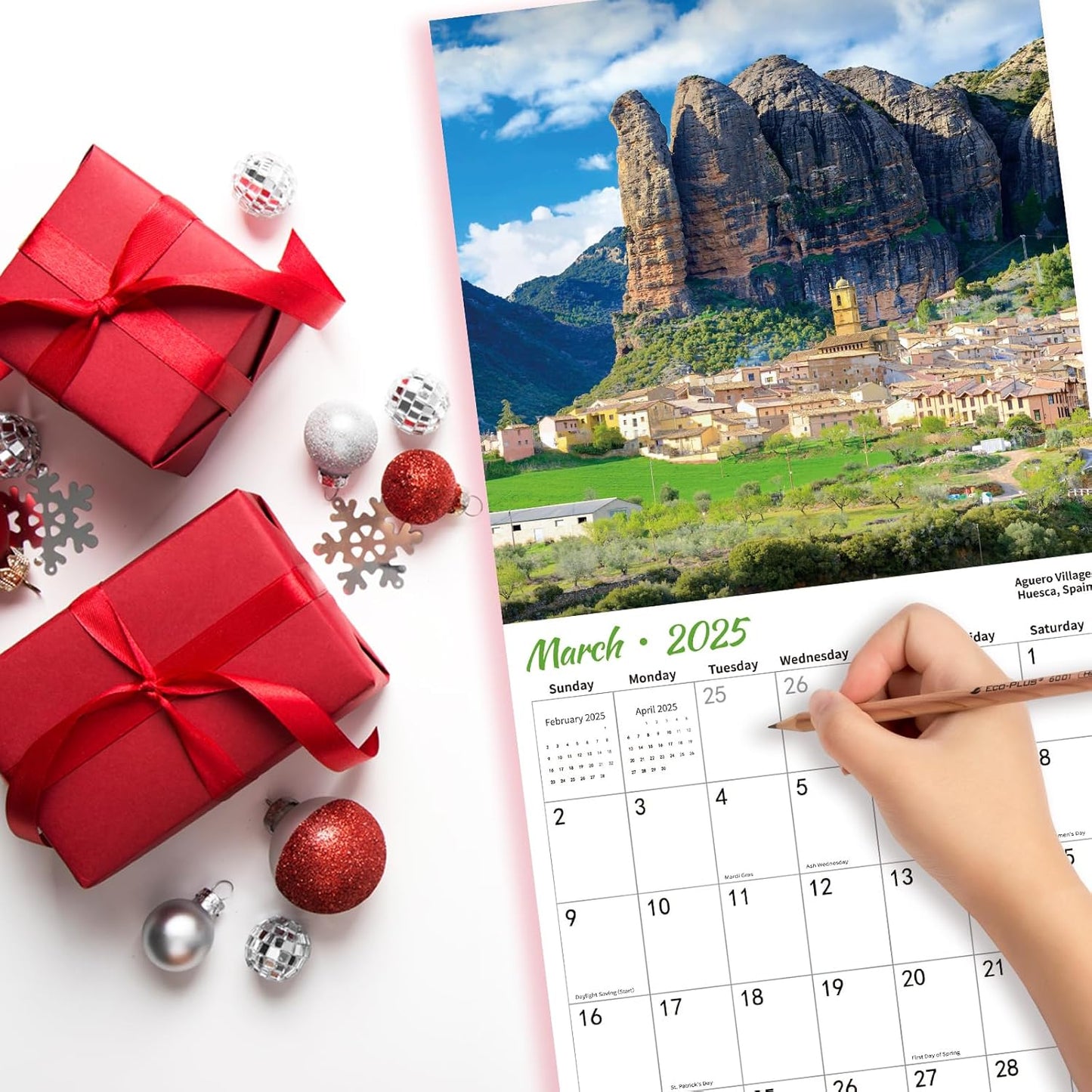 2025 Wall Calendar, European Destinations Wall Calendars,2025 Monthly Calendars,Take a Tour of Europe, Thick Glossy Paper, Organizing & Planning