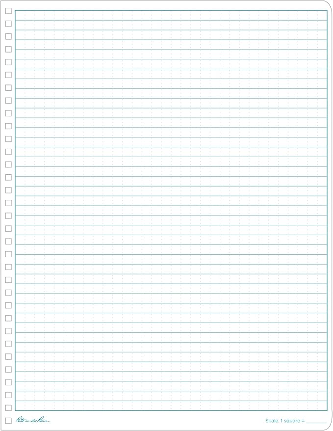 Rite In The Rain Weatherproof Side Spiral Notebook, Yellow Cover, Universal Page Pattern (No. 373-MX), 11 x 8.75 x 0.5