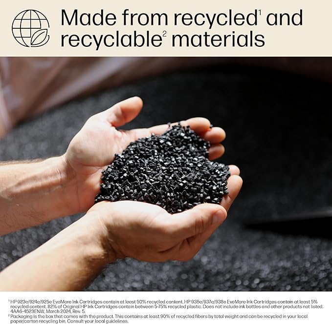 HP 936e EvoMore Black Ink Cartridge | Works OfficeJet 9120 Series, OfficeJet Pro 9100 Series, OfficeJet Pro Wide Format 9700 Series | Carbon Neutral | 4S6V6LN