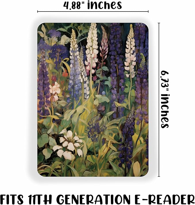 E-reader Cardstock Paper Inserts for Clear Case | 12 pk 4.88 x 6.73” inches Paper White 11th Generation 6.8" Screen Compatible Put Behind Case Colorful Floral Designs Change Out (Design Mix 9)