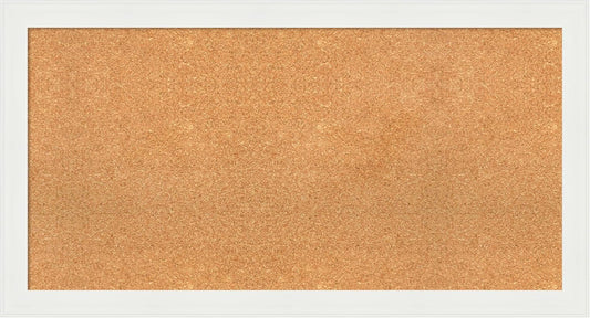 Amanti Art Natural Cork Board for Wall, 23x43 Vision Board with White Frame, Large Corkboard Office Decor for Home Organization, Casual Corkboard Pinboard to Display Items for Home Organization in