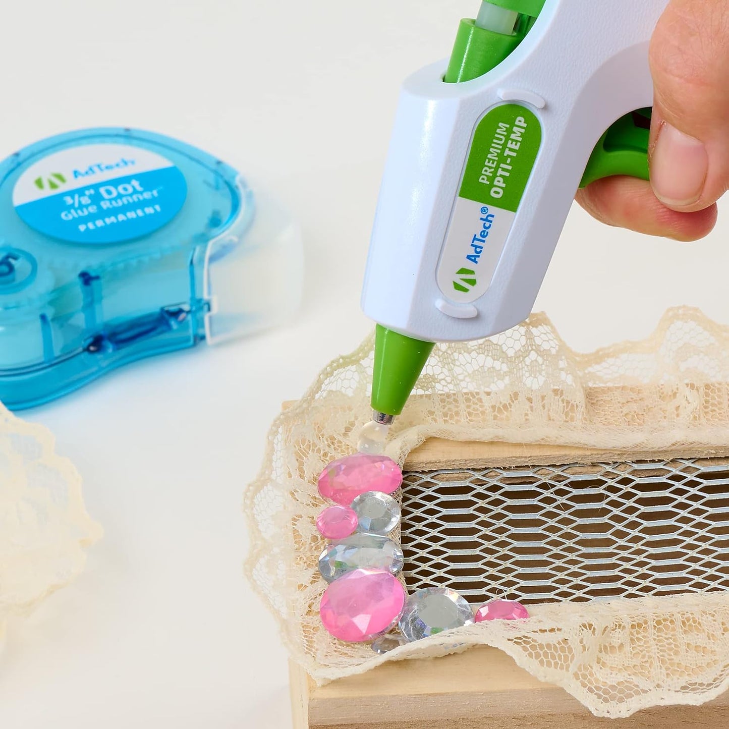 Adtech 100ct-2pk 2-100ct High Temp Mini Size Glue Sticks, 2 Pack, Clear