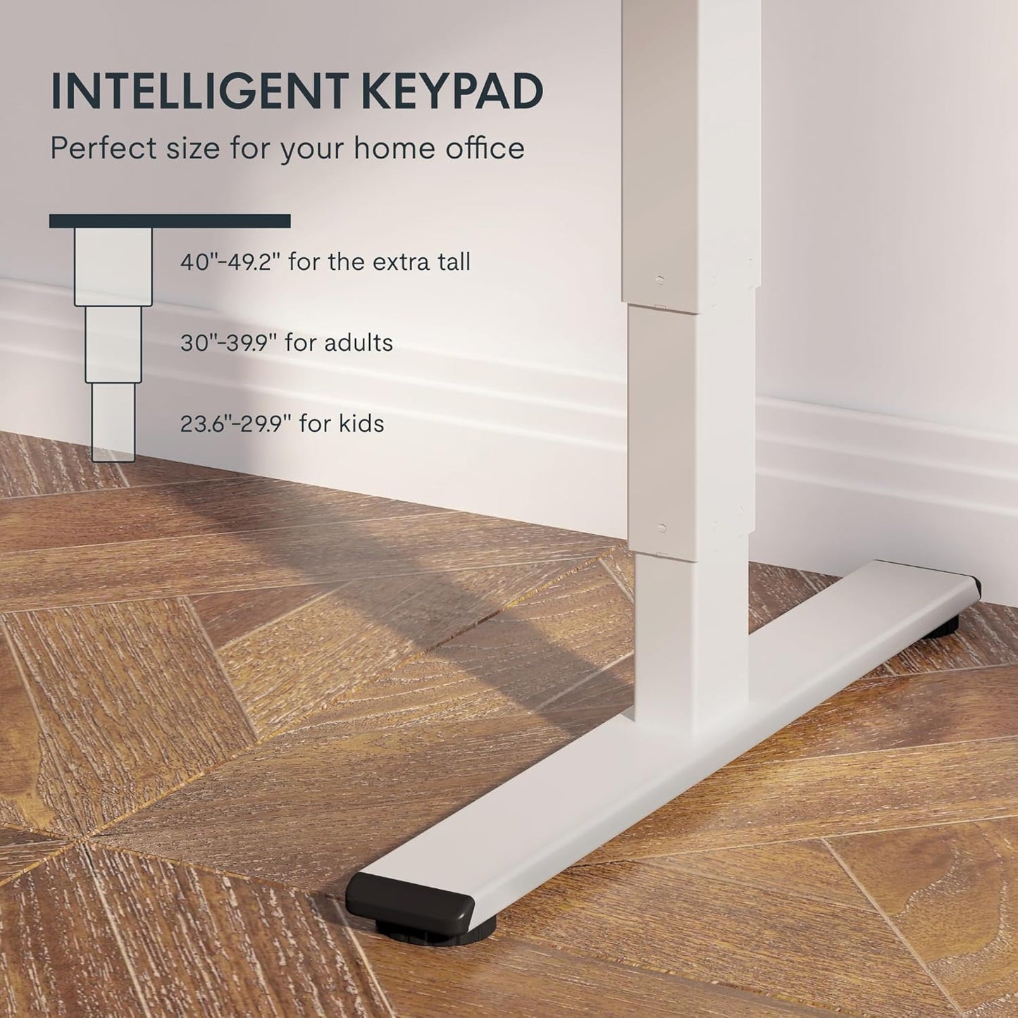 FLEXISPOT E6 Essential 3 Stages Dual Motor Electric Standing Desk 55x28 Inch Whole-Piece Board Height Adjustable Electric Sit Stand Desk(White Frame + Brown Wood Grain Desktop, 2 Packages)