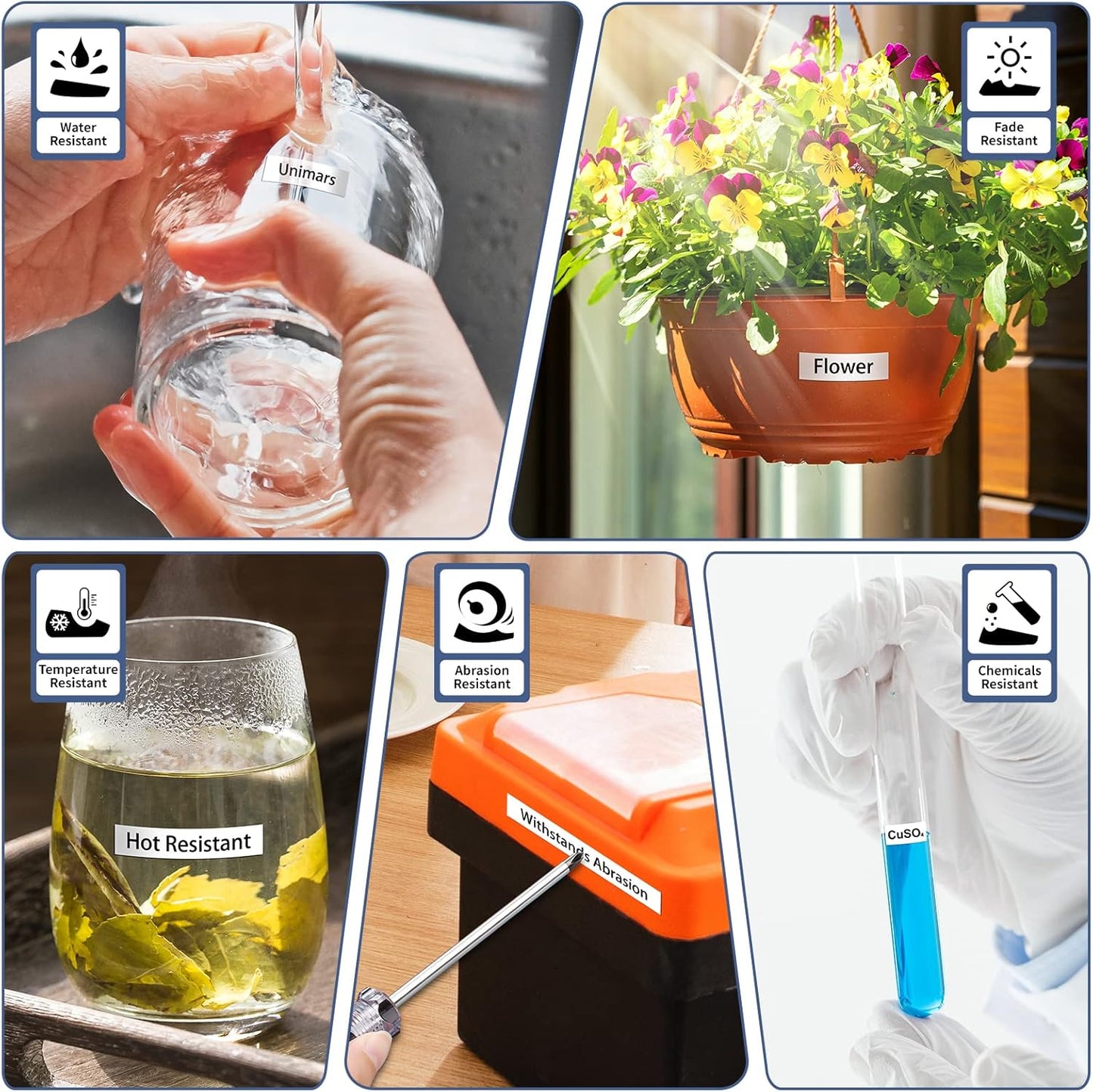 Unismar 100-Pack Compatible for Brother Black on White 12mm Label Tape Replacement for Ptouch PTD200 PTD202 PTD210 PTD600 PTD400 PTH100 PTH110 PT1280 Label Printer 26.2Ft(8m)