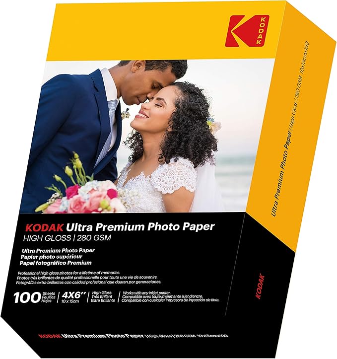 Kodak Ultra photo paper 4 x 6 glossy (NOT FOR DOCK PRINTERS) 100 count 74 lb - 280 gsm